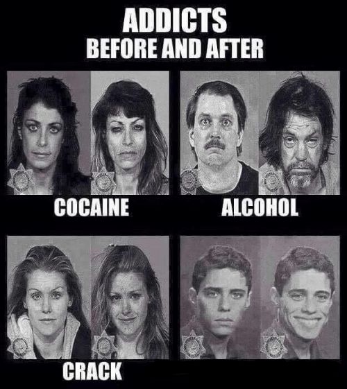 Addicts before and after meme template