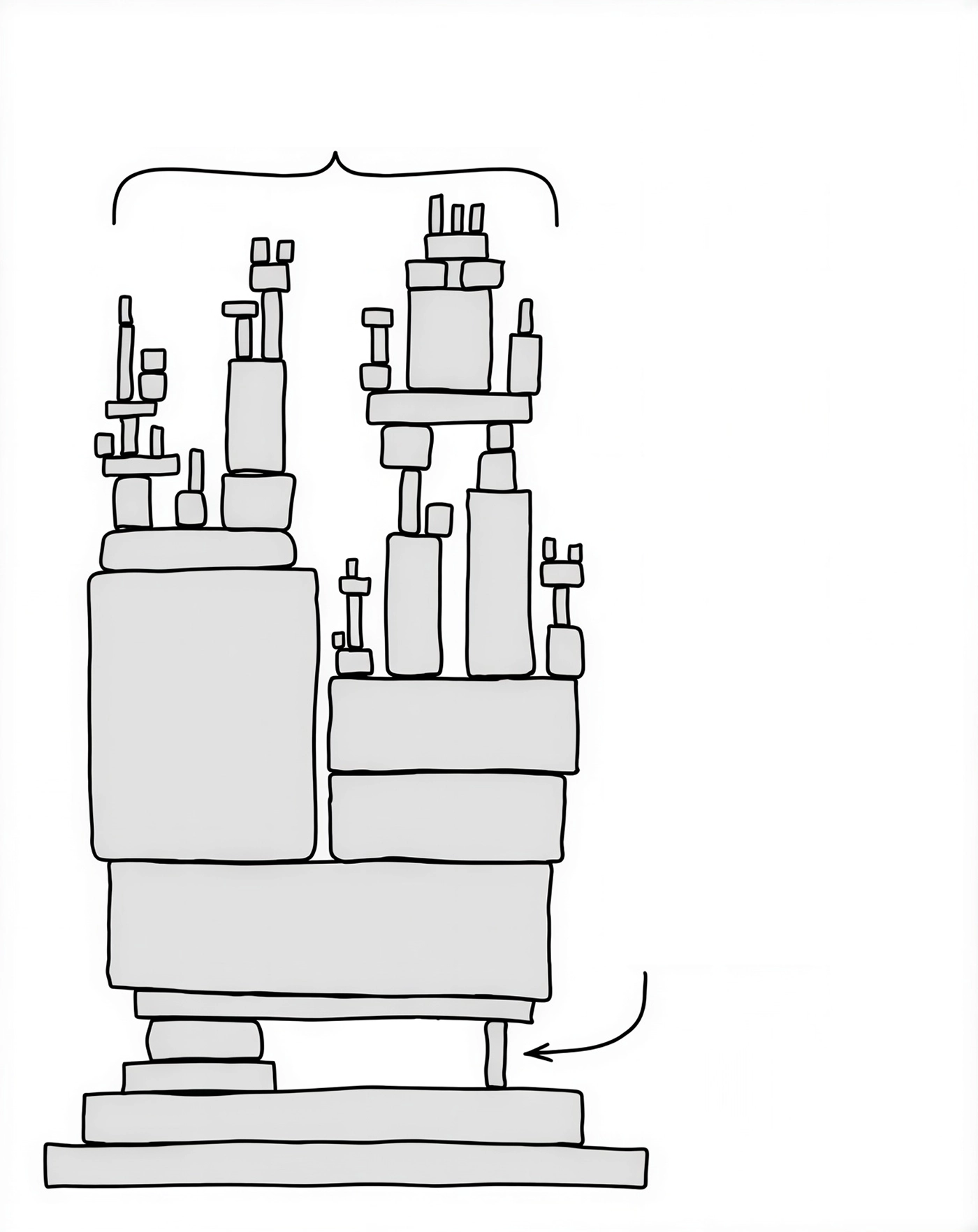 All Modern Infrastructure - Complex Jenga Structure Supported by Tiny Piece meme template variation