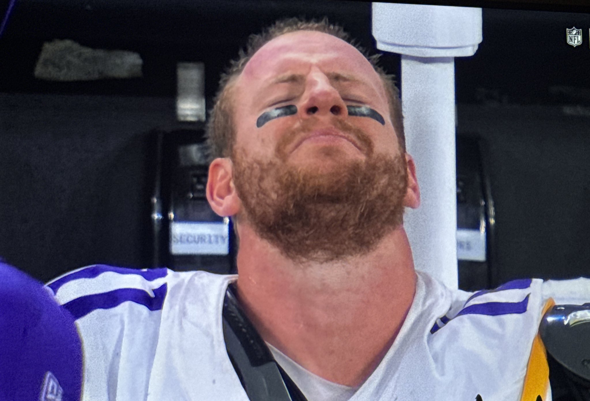 Carson Wentz Sad Cringe meme template