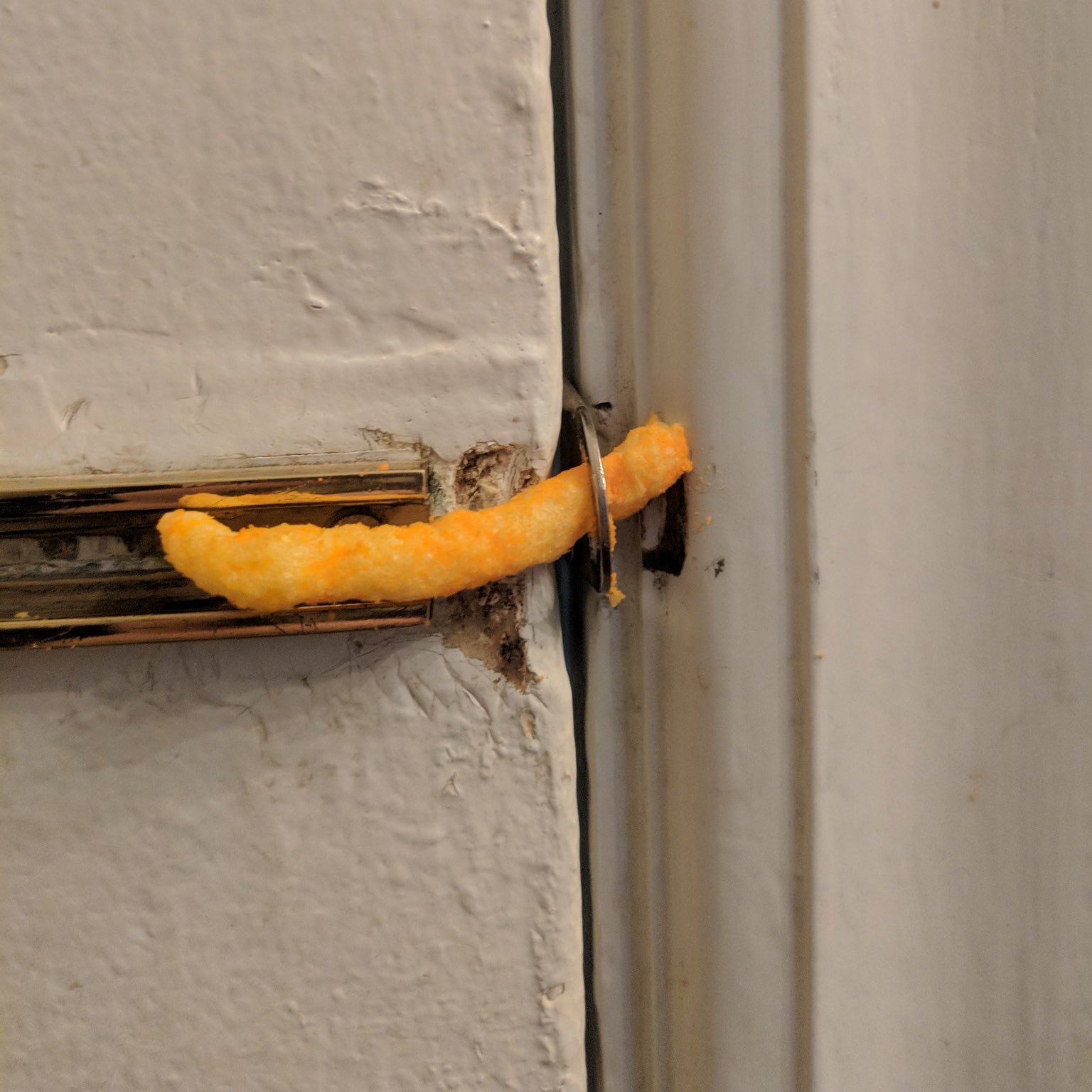 Cheeto as Door Bolt Lock