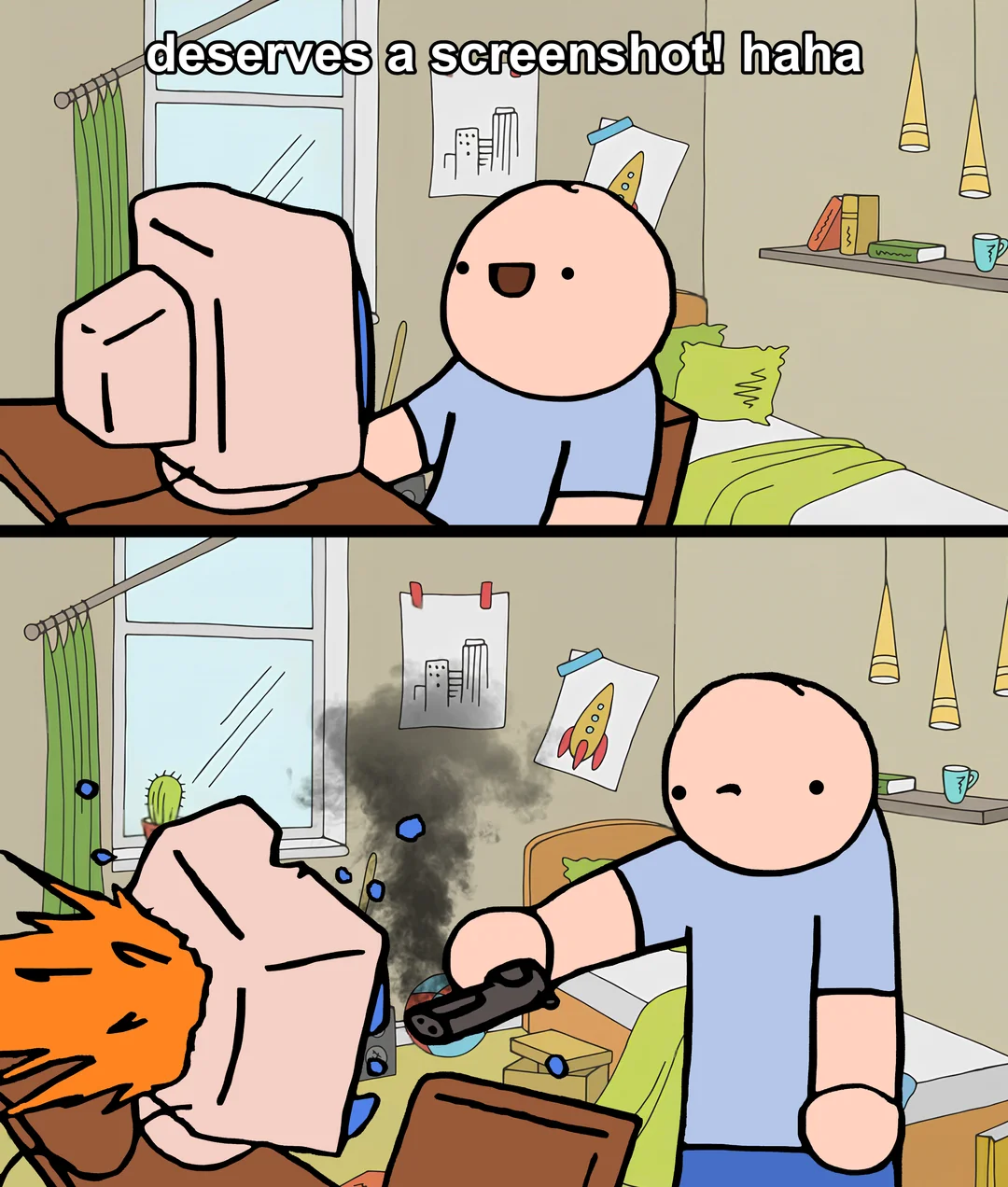 Deserves a Screenshot! Haha meme template variation