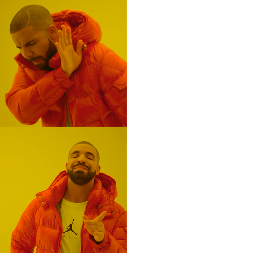 Drake Hotline Bling meme template