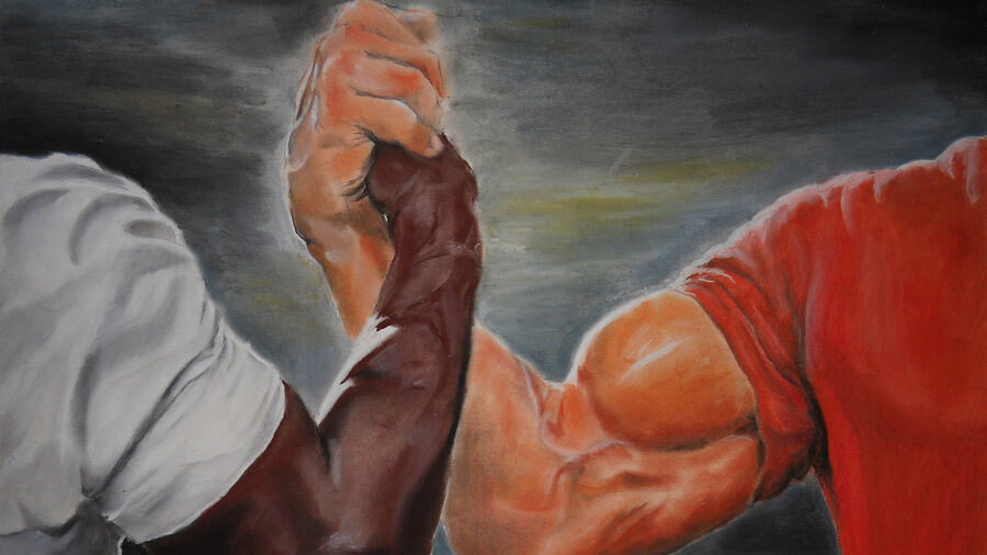 Epic Handshake meme template