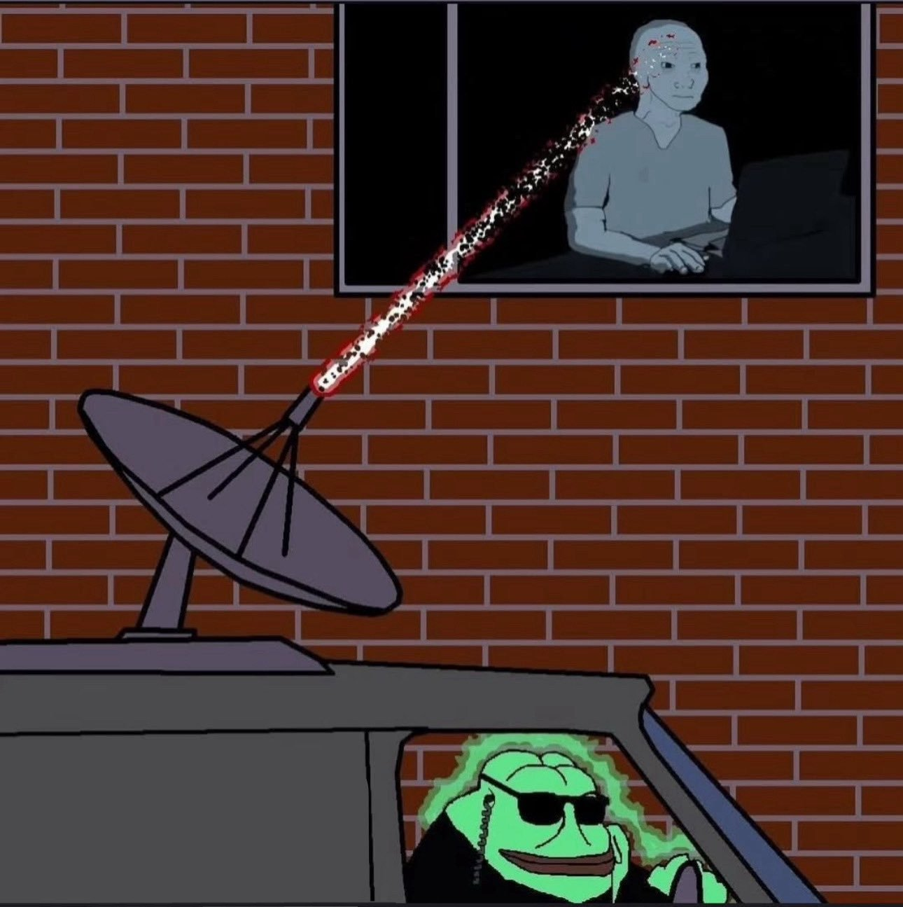 FBI Brainwashing Mind Control Van meme template