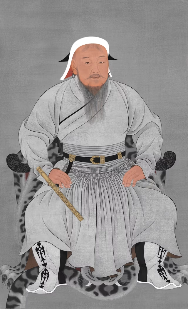 Genghis Kahn Full Body Portrait meme template variation