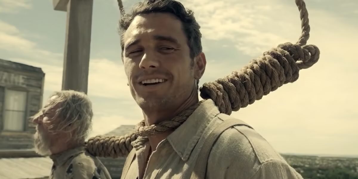 James Franco First Time - The Ballad of Buster Scruggs meme template variation