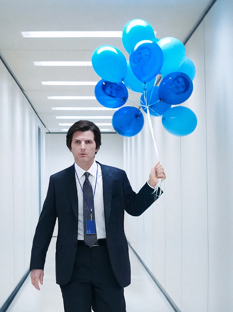 Mark S. with Balloons - Severance  meme template variation