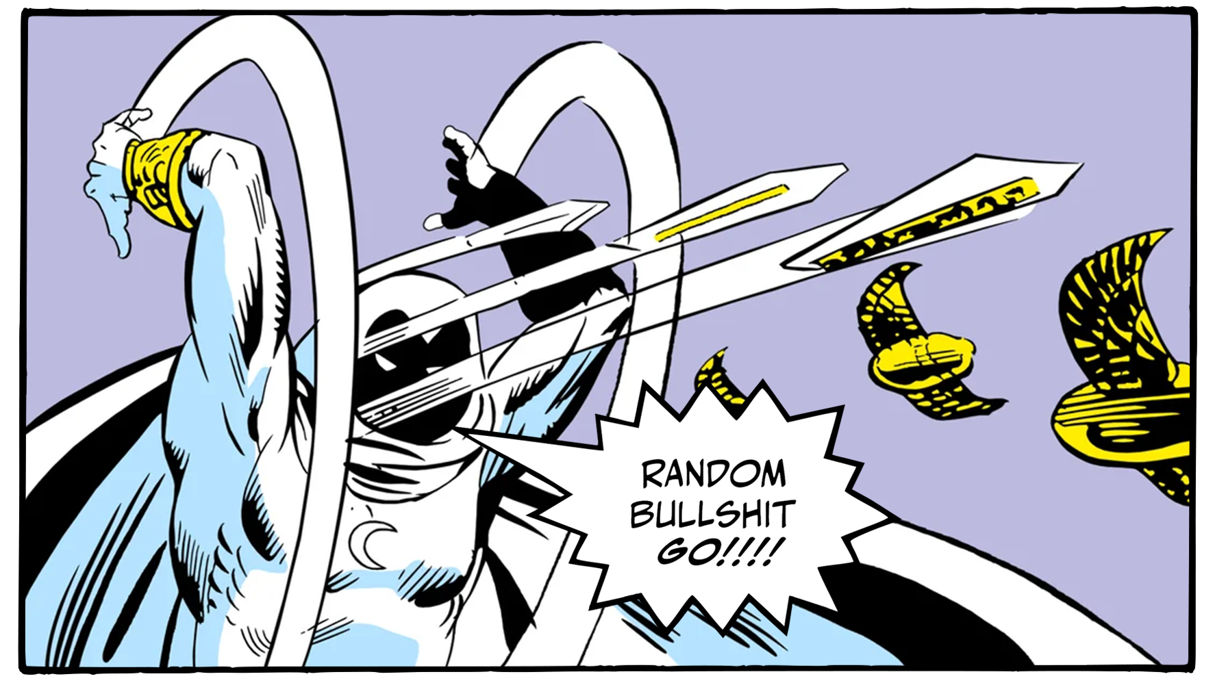 Random Bullshit Go!!!! meme template variation