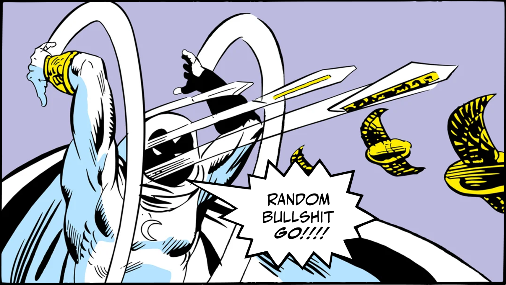 Random Bullshit Go!!!! meme template variation