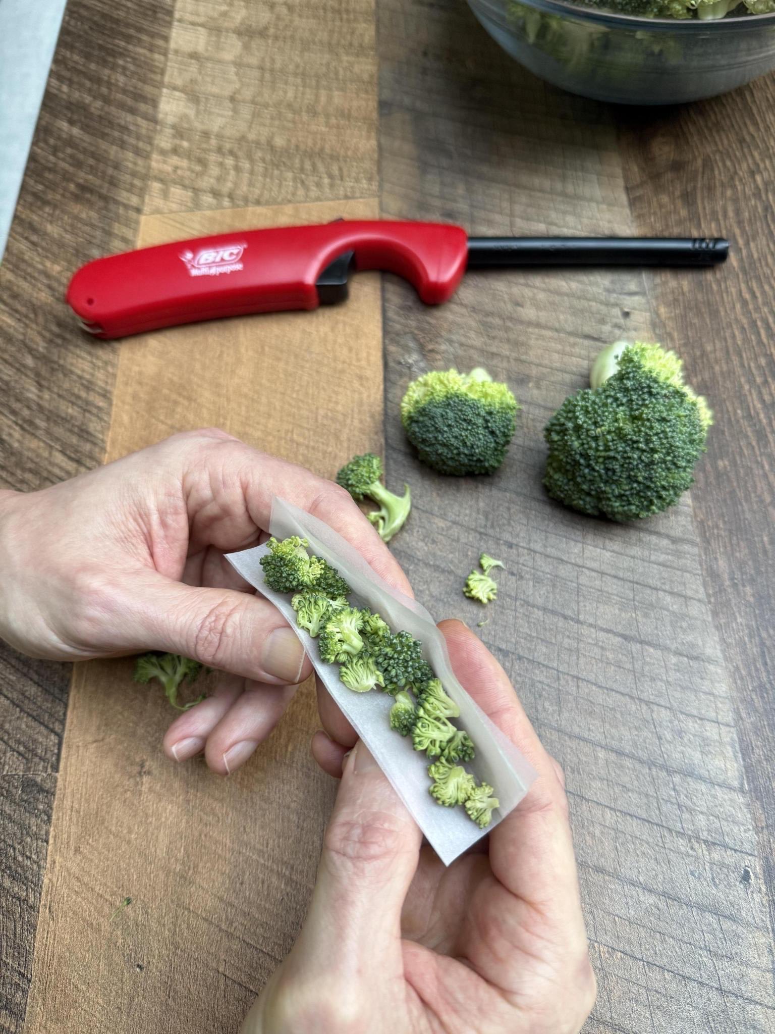 Rolling Up Broccoli Joint meme template