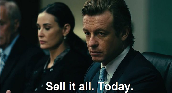 Sell It All, Sell It All Today - Margin Call meme template variation