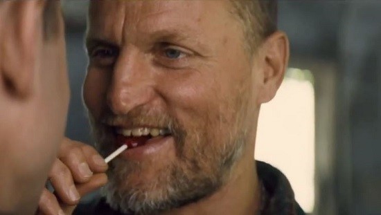 Smiling Woody Harrelson with Lollipop - Out of the Furnace meme template variation