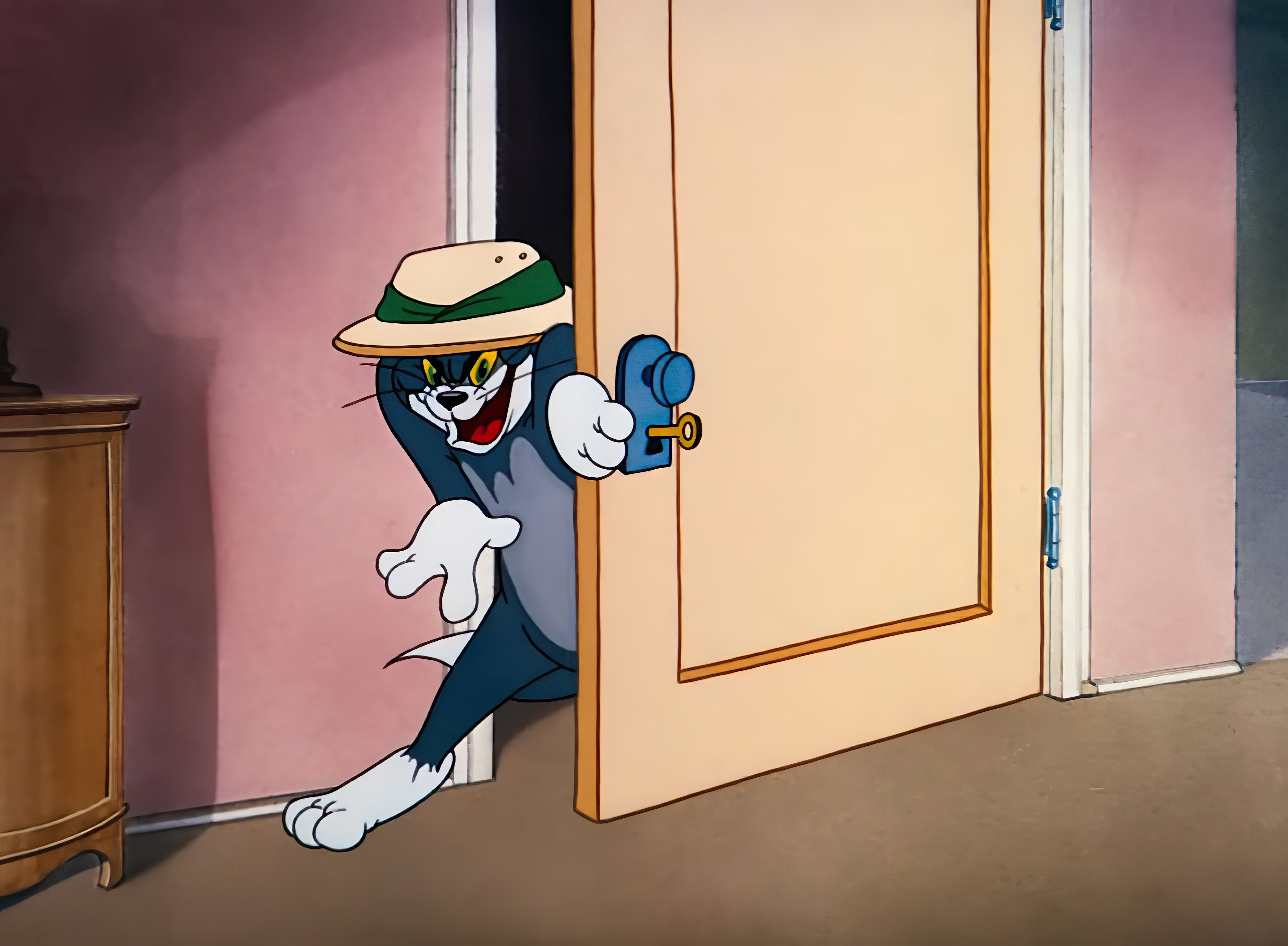 Sneaky Tom - Tom and Jerry meme template variation