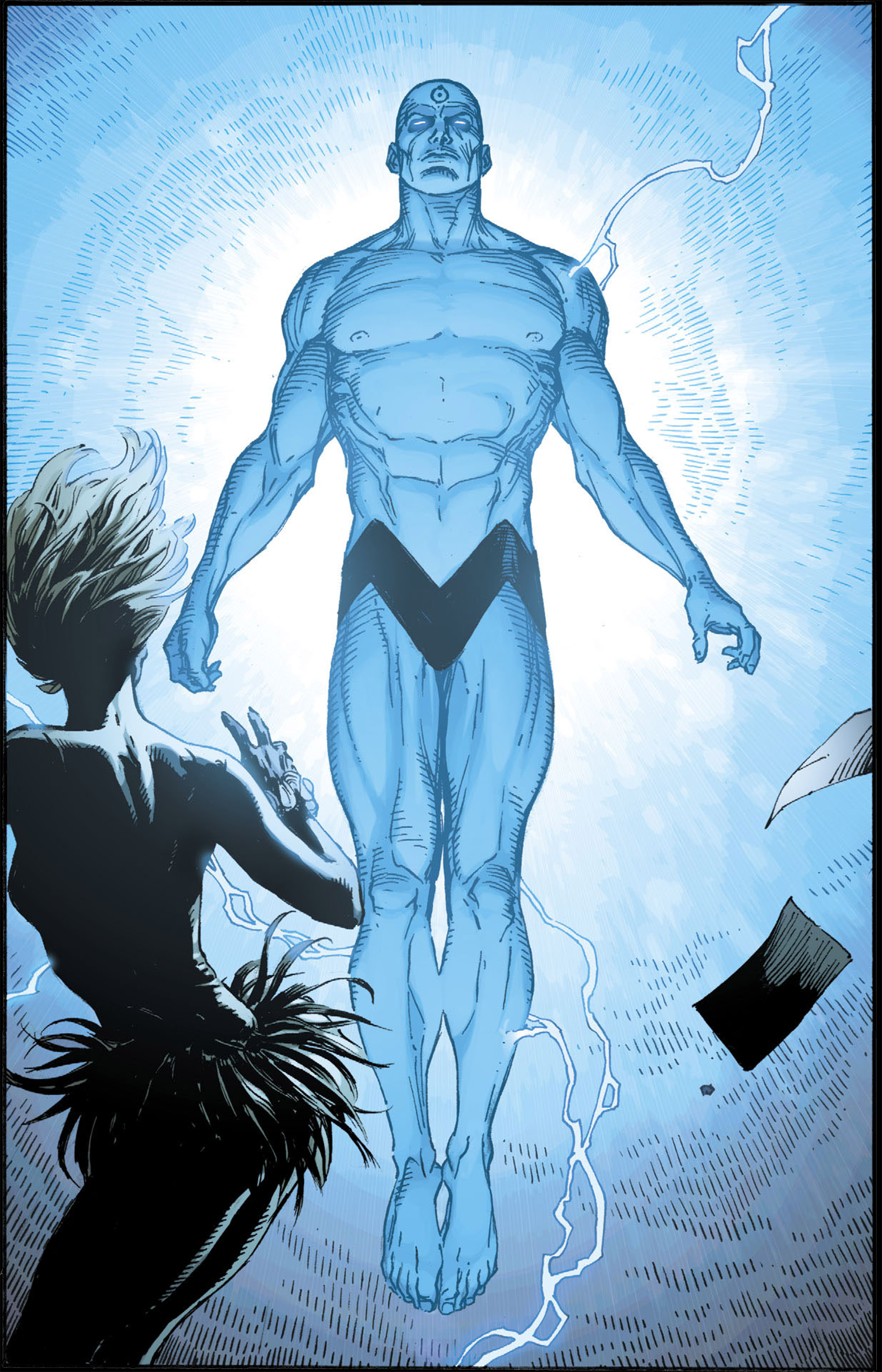 Source? I Made It Up - Dr. Manhattan Levitating from Watchmen meme template variation