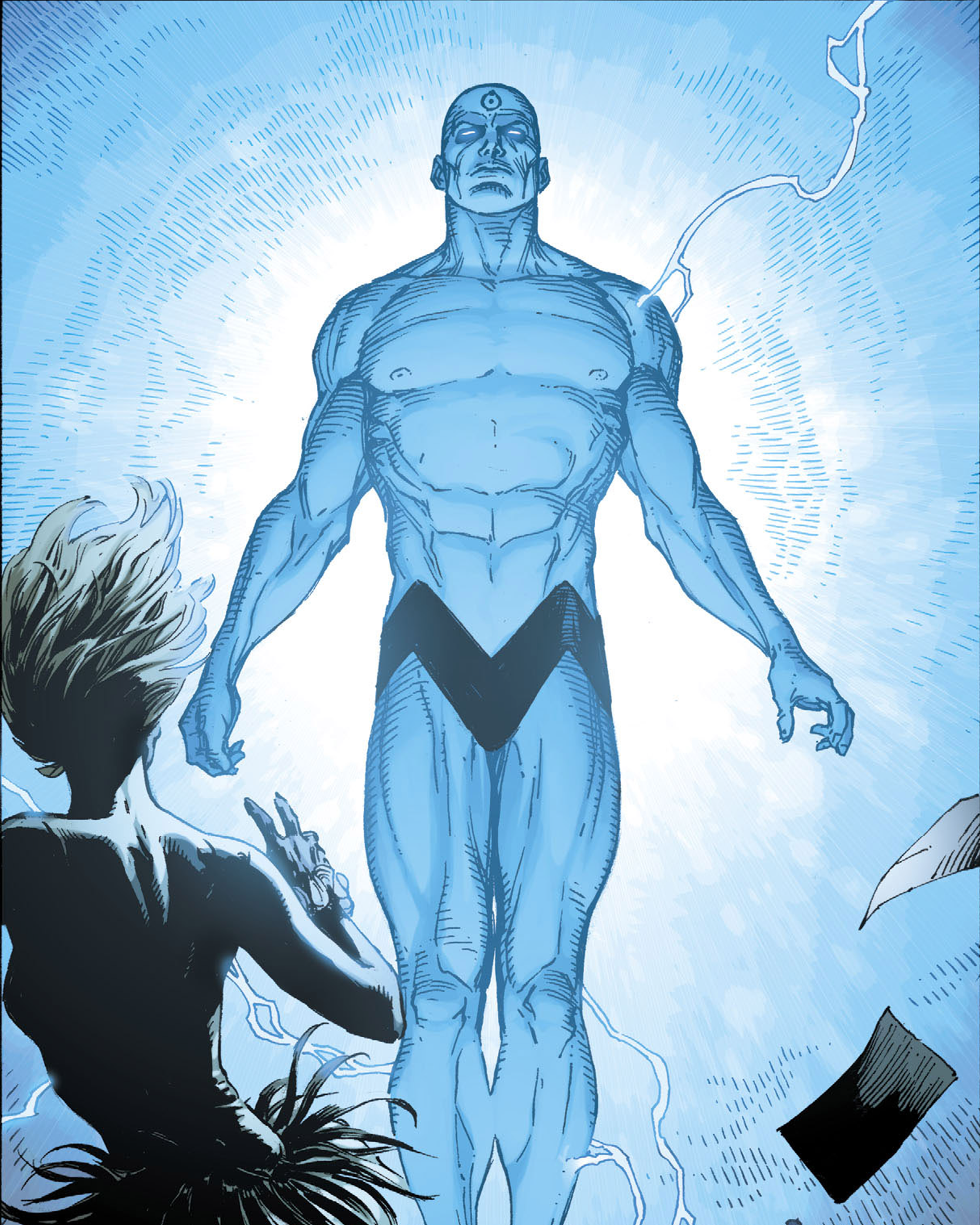 Source? I Made It Up - Dr. Manhattan Levitating from Watchmen meme template variation