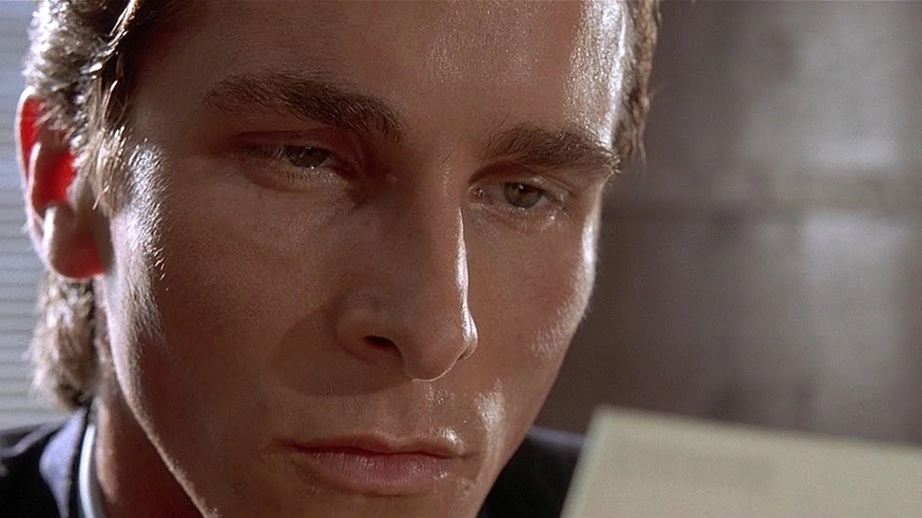 Staring At Business Card - Christian Bale - American Psycho
