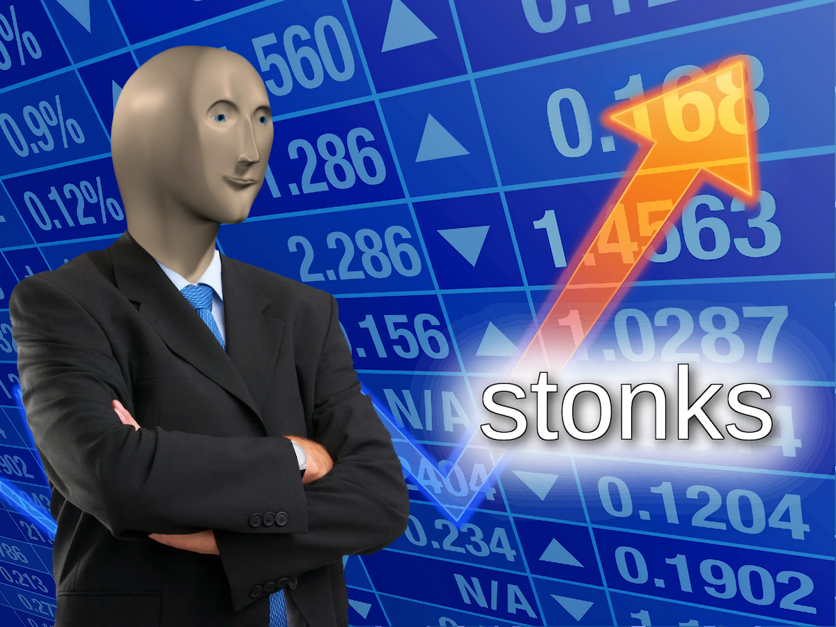 Stonks meme template variation