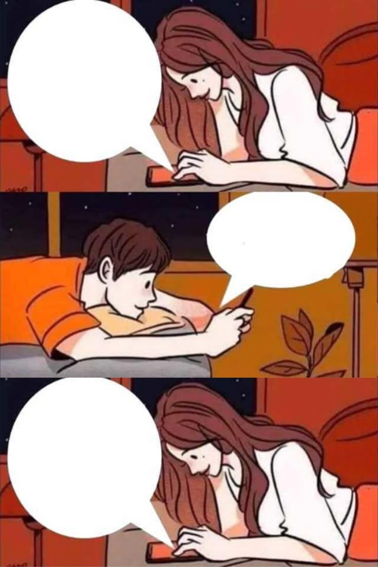 Texting Couples meme template variation