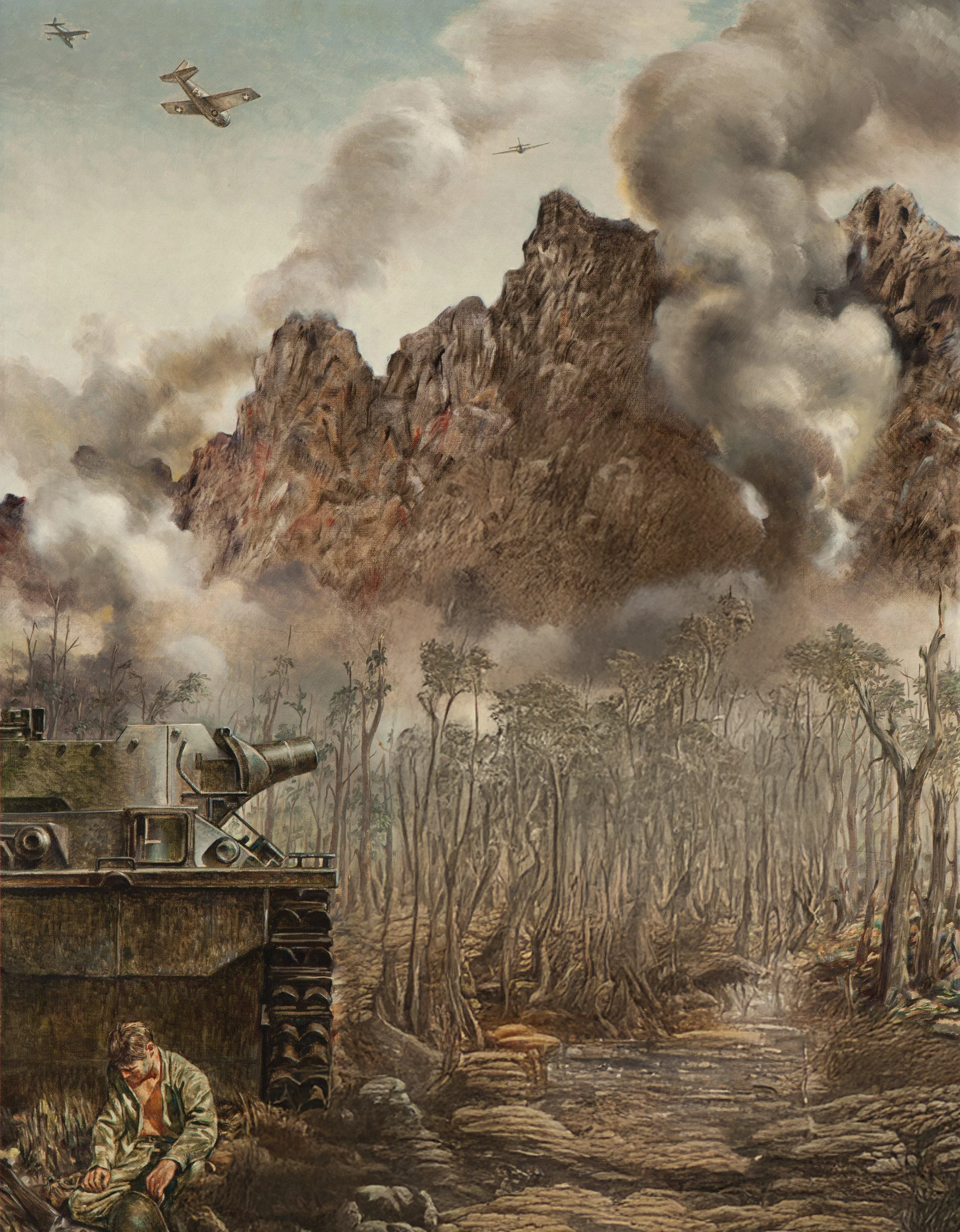 Thousand Yard Stare meme template variation