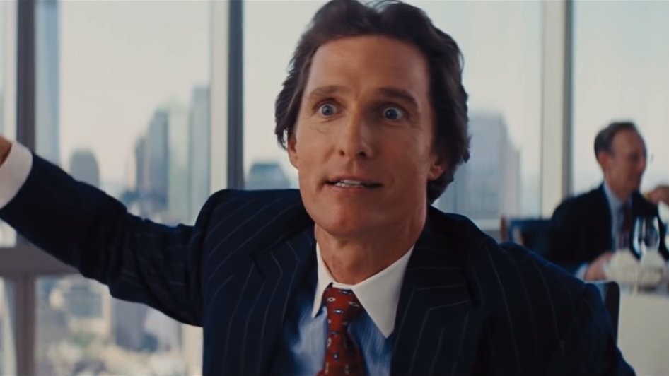 Wolf of Wallstreet Rookie Numbers meme template variation