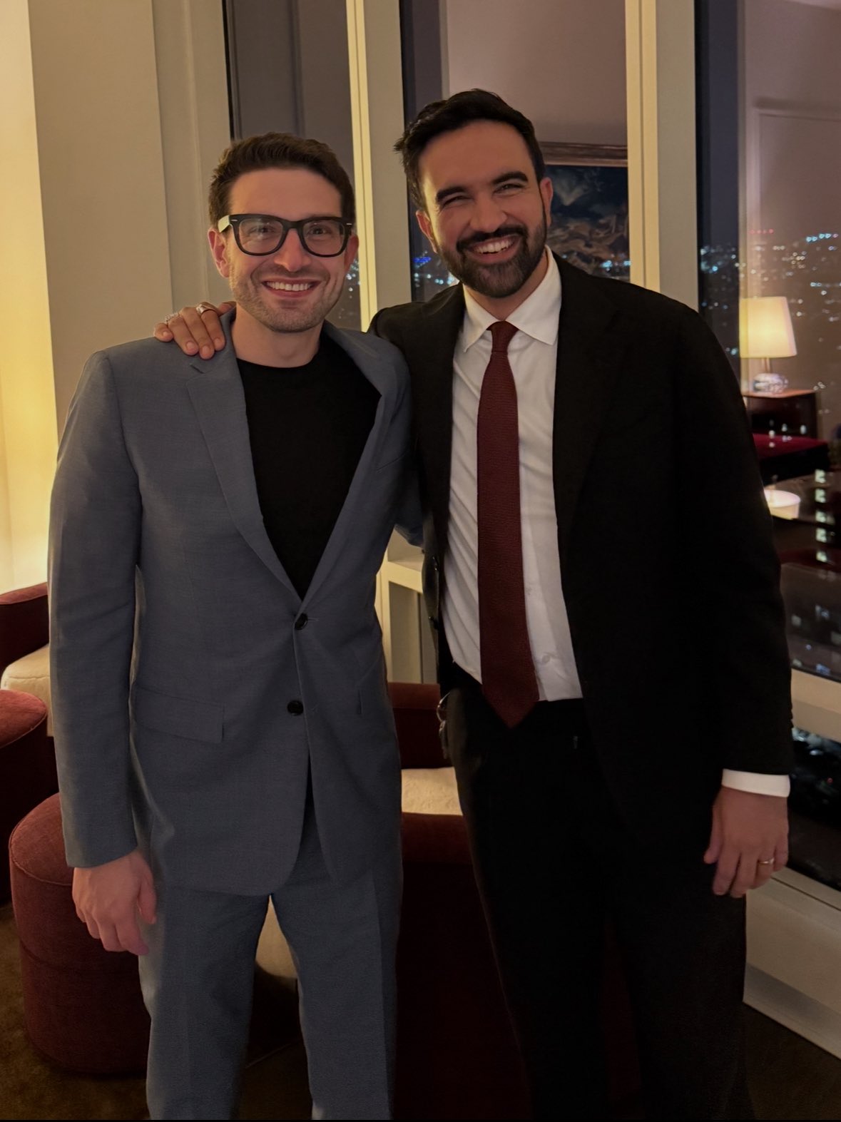 Zohran Mamdani with Alex Soros