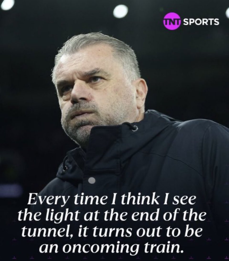 Ange Postecoglou Light At End of Tunnel Train Quote meme template
