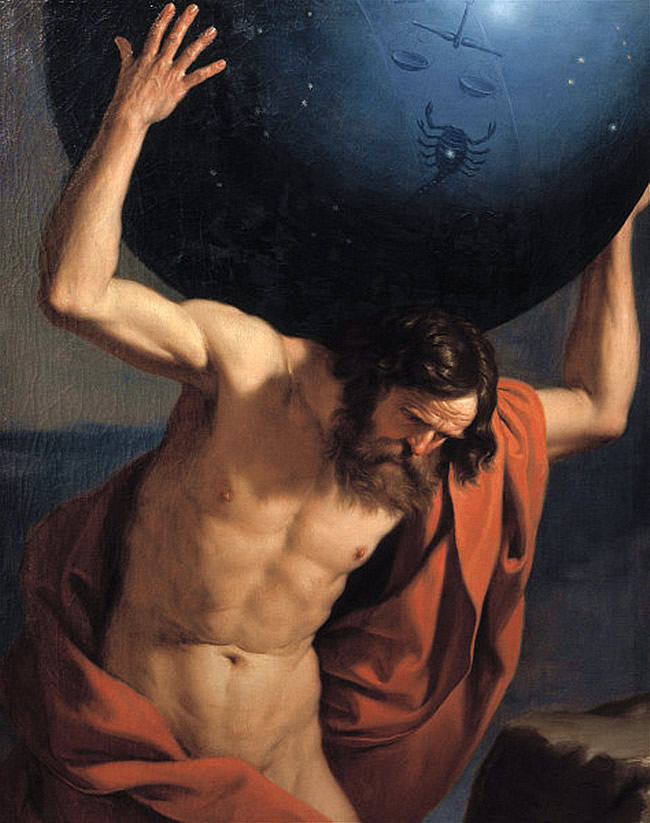 Atlas Holding The Earth meme template