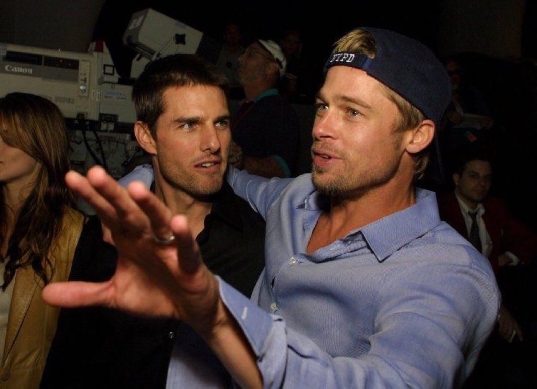 Brad Pitt Explaining to Tom Cruise meme template