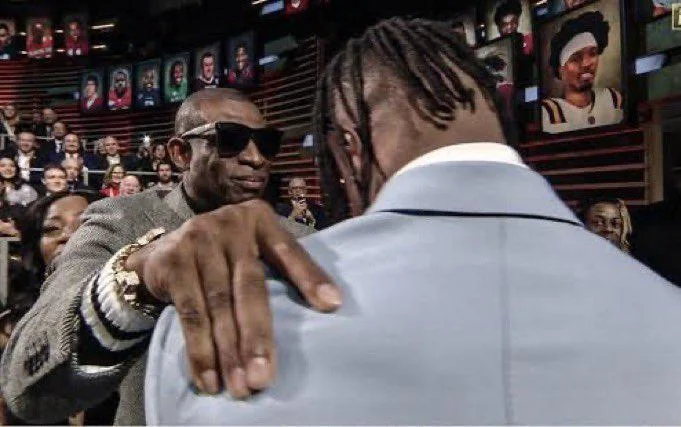 Deion Sanders - Hand on Shoulder meme template