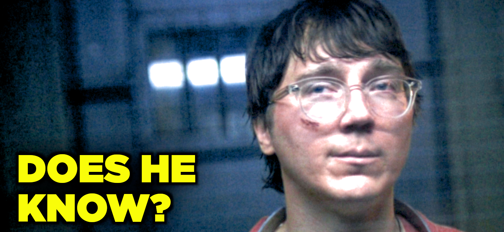 Does He Know? The Riddler from The Batman meme template