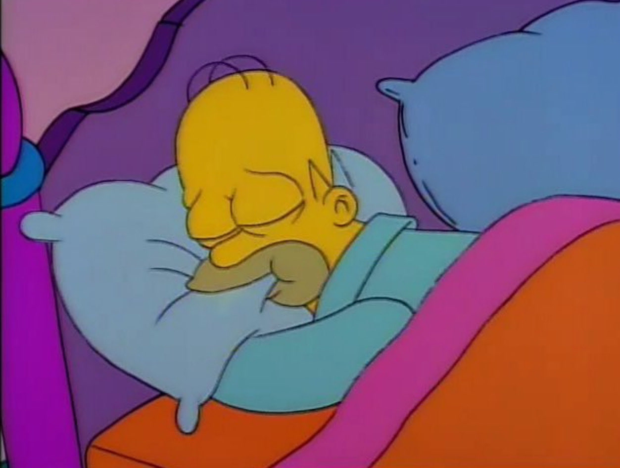 Homer Simpson Biting Pillow meme template