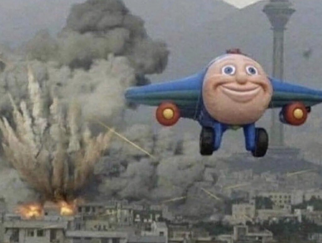 Jay Jay the Jet Plane With Real Bombing Run meme template