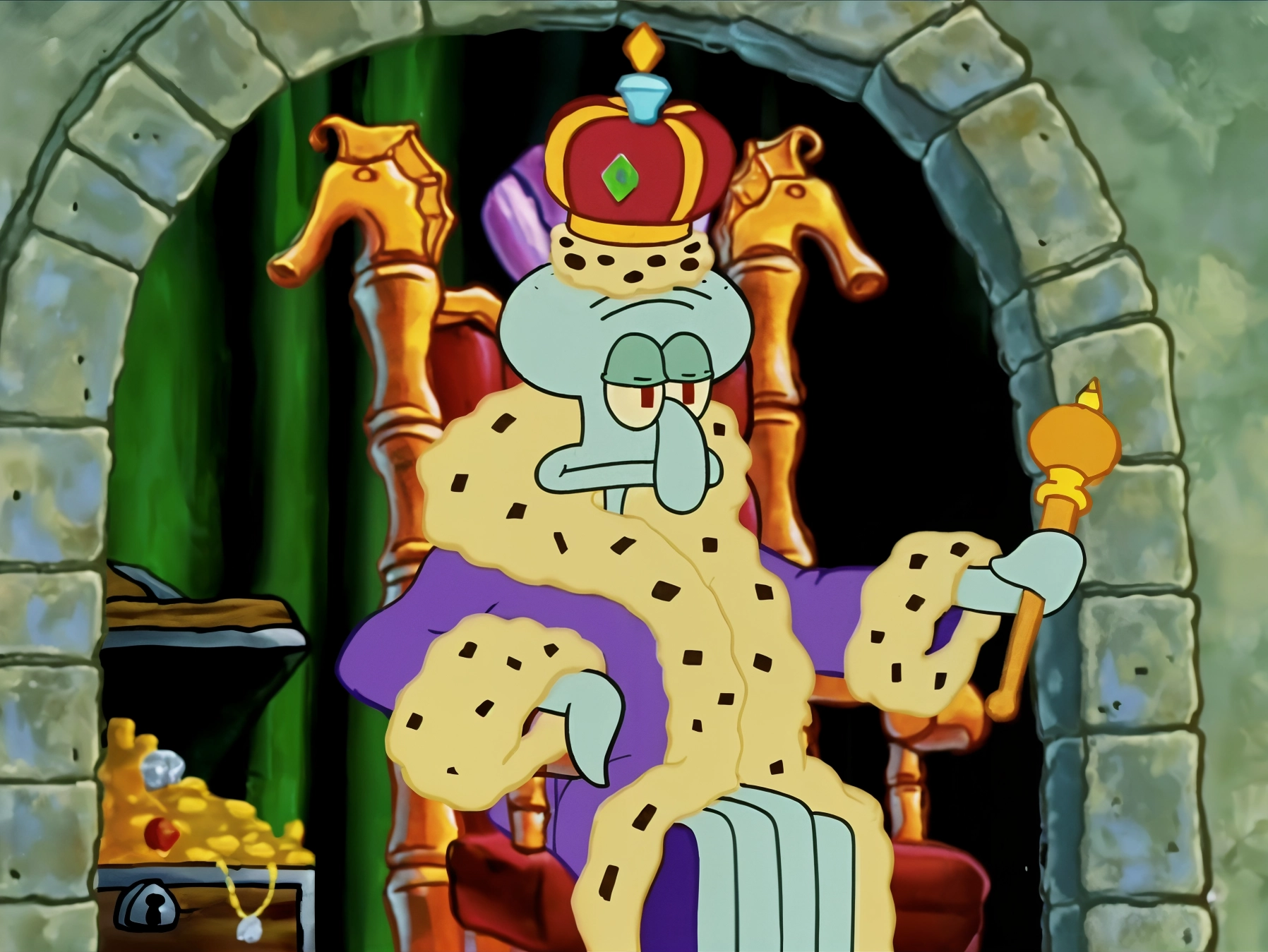King Squidward - SpongeBob SquarePants meme template