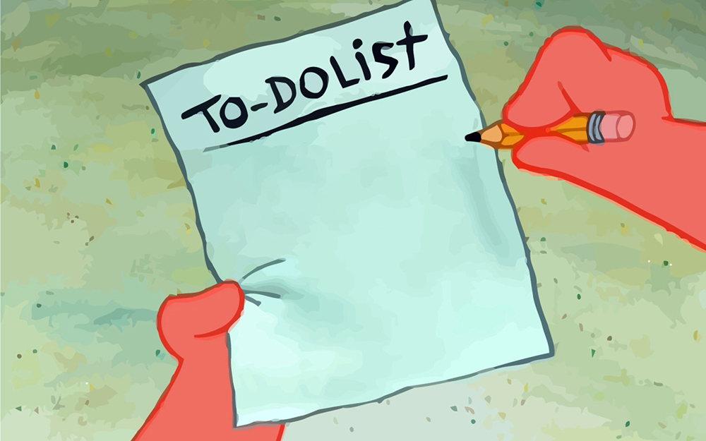Patrick's To Do List Blank - SpongeBob Squarepants meme template