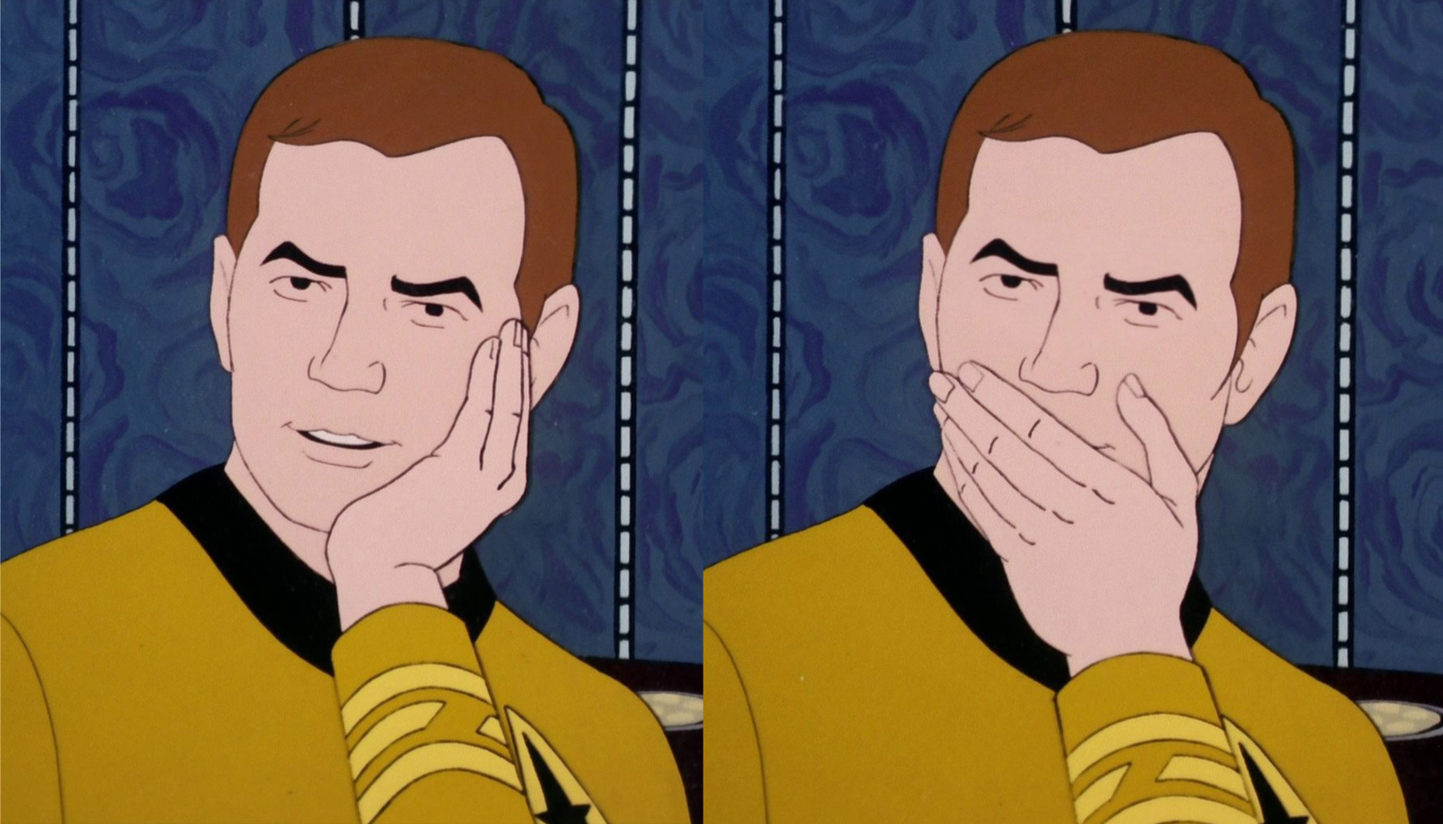 Sarcastically Surprised Captain Kirk meme template