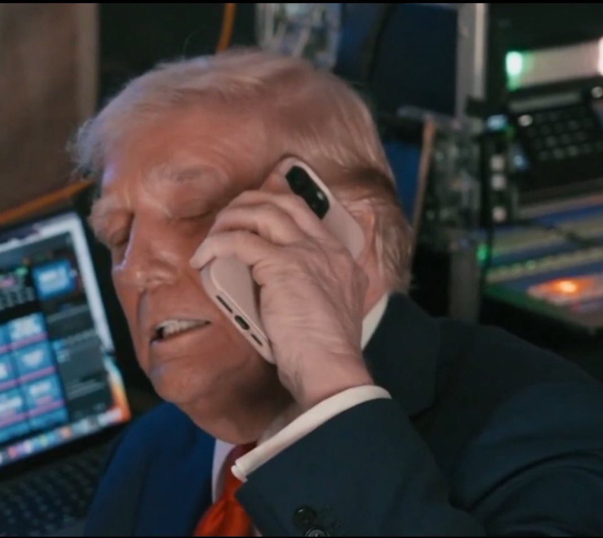 Trump Answering Phone meme template