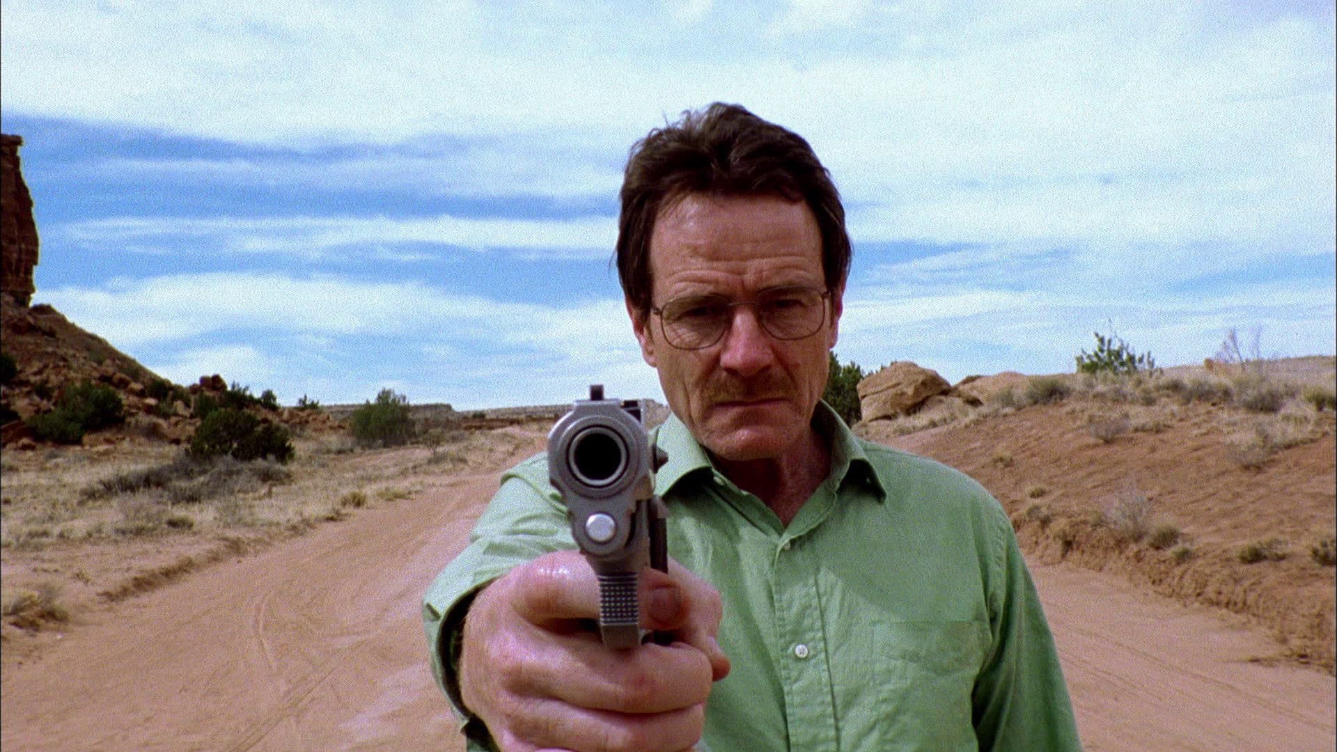Walter White Pointing Gun At Camera - Breaking Bad meme template