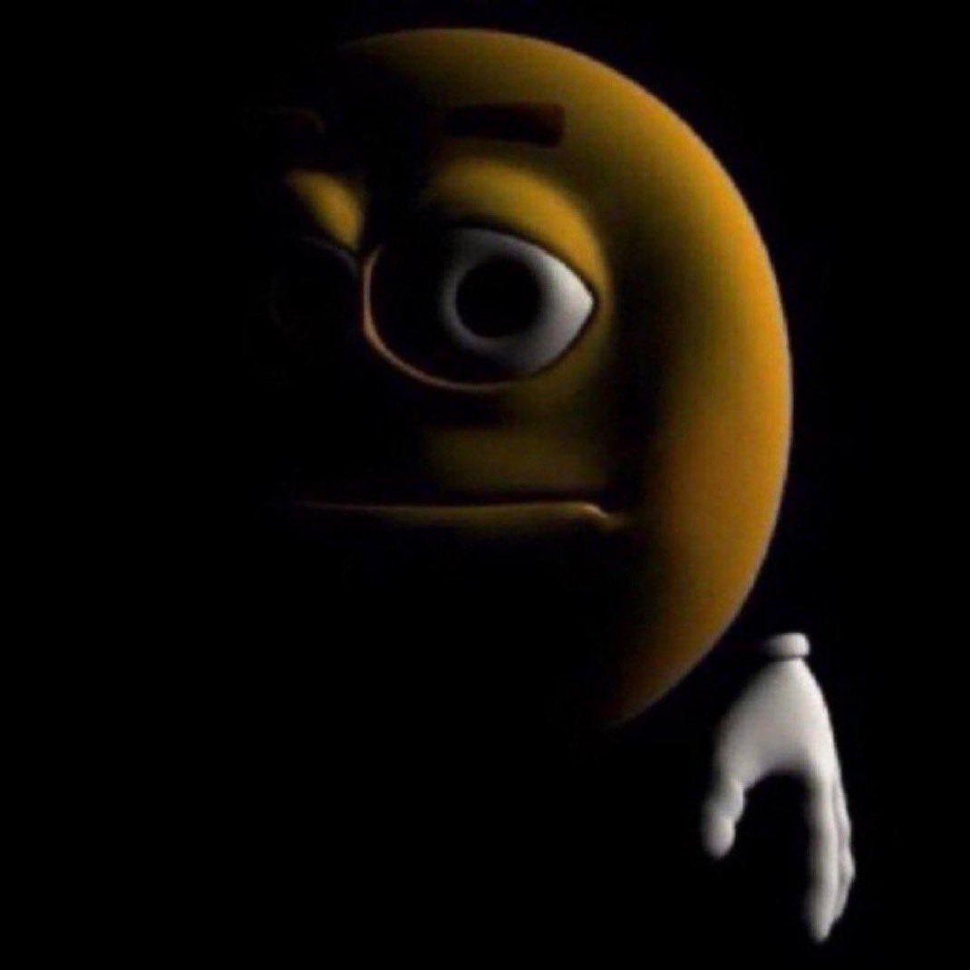 Yellow Emoji Distressed in Shadows meme template
